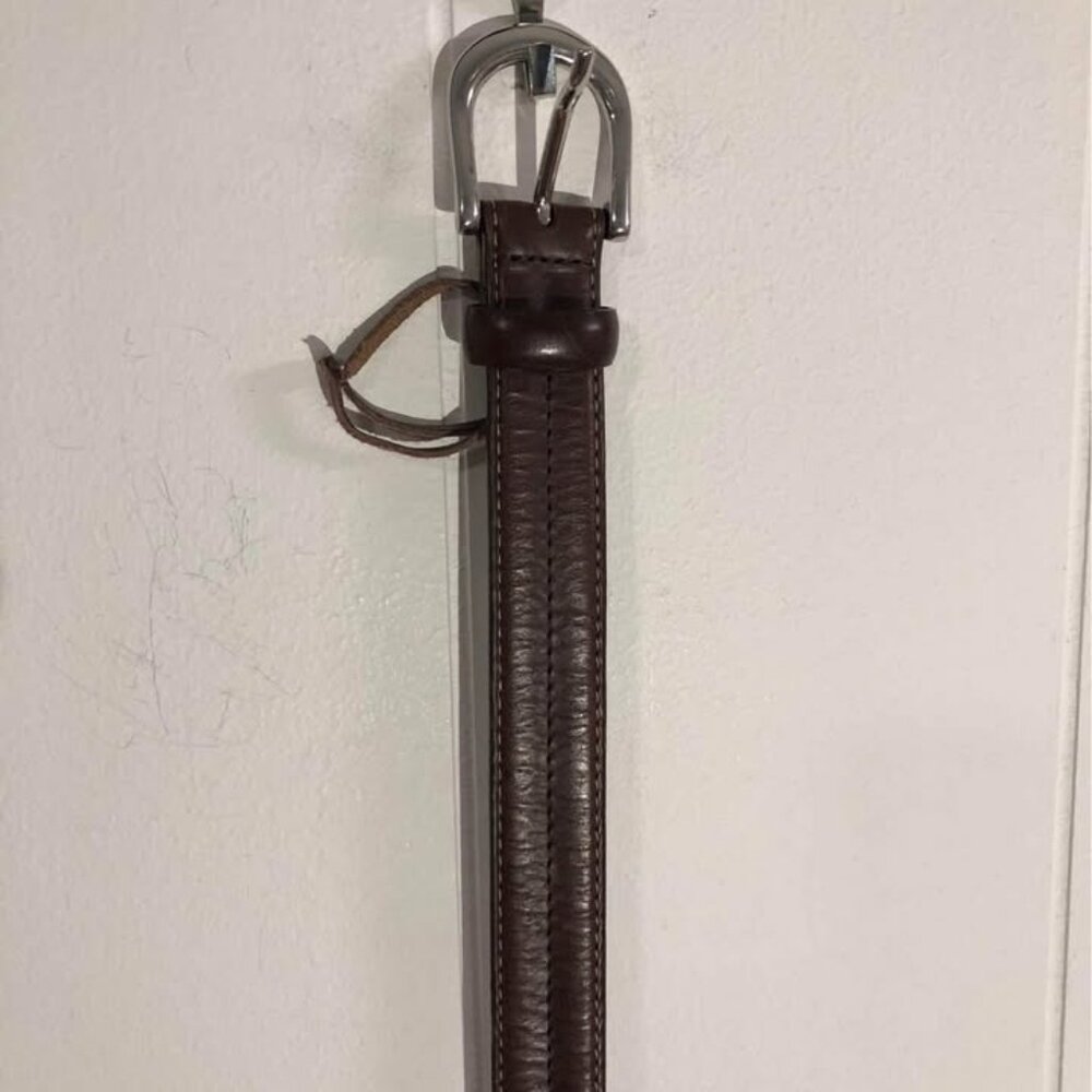 Spiegel Unisex Brown Leather Belt Made in Italy Large Approx. 41" Long 1" Wide